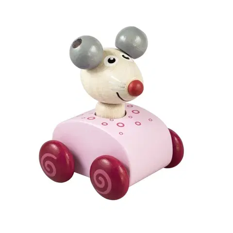 Hračky DETOA - Pískacia myš ružová