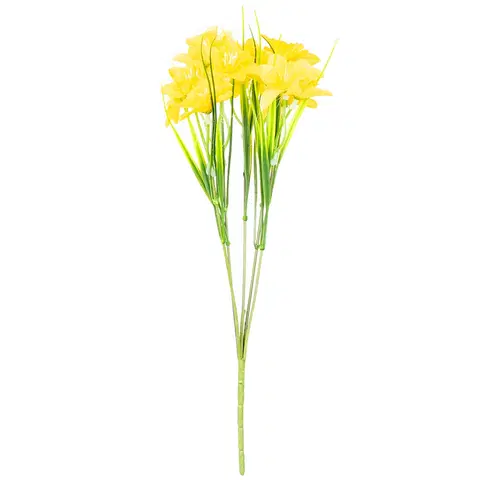 Kvety Umelá kytica Narcis s 15 kvetmi, žltá, 32 cm