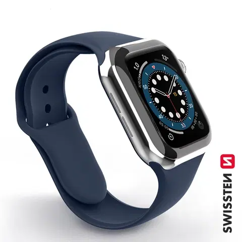 Príslušenstvo k wearables Swissten silikónový remienok pre Apple Watch 38-40, modrý 46000103