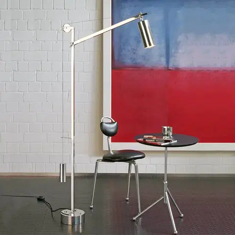 Stojacie lampy TECNOLUMEN TECNOLUMEN kruh – stojaca lampa v štýle Bauhaus