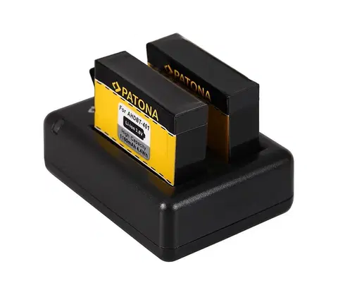 Predlžovacie káble PATONA PATONA - Nabíjačka Dual GoPro Hero 4 USB + 2x batéria Aku 1160mAh 