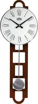 Hodiny Kyvadlové hodiny MPM 3185.54 tmavé drevo, 68cm