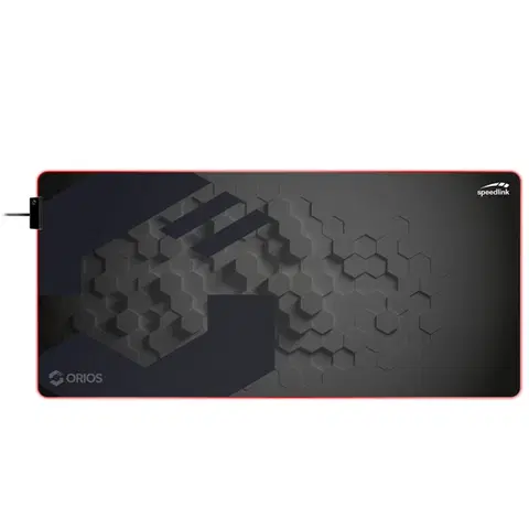 Podložky pod myš Herná podložka Speedlink Orios LED XL Gaming Mousepad Soft, black SL-620106-BK