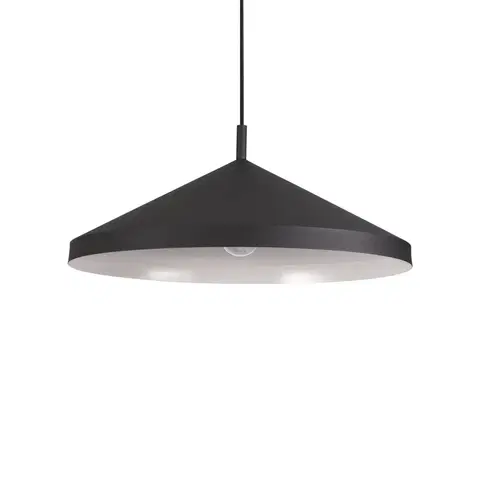 Závesné svietidlá Ideallux Ideal Lux Yurta závesné svetlo čierne Ø 50cm