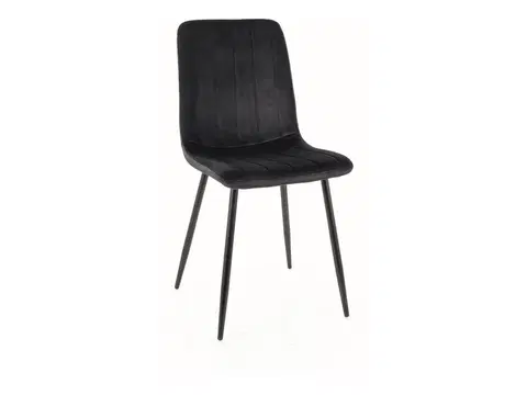 Jedálenské stoličky ELEN VELVET jedálenská stolička, čierna