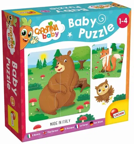 Hračky puzzle LISCIANIGIOCH - Carotina Baby Puzzle - Les