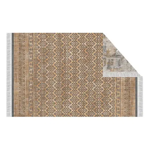 Koberce a koberčeky Obojstranný koberec, vzor/hnedá, 160x230, MADALA