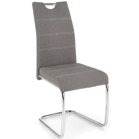 Jedálenské stoličky HALMAR K349 jedálenská stolička sivá / chróm