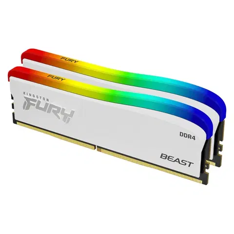 Pamäte Kingston Pamäťová sada Fury Beast White DDR4 16 GB 3200 MHz CL16 2x8 GB RGB, biela KF432C16BWAK216