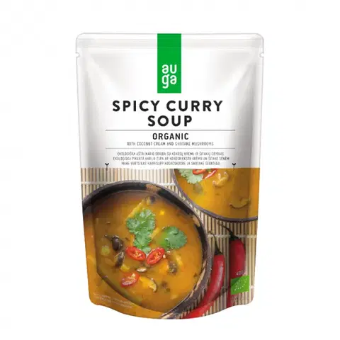 Hotové jedlá Auga BIO pikantná kari polievka 10 x 400 g