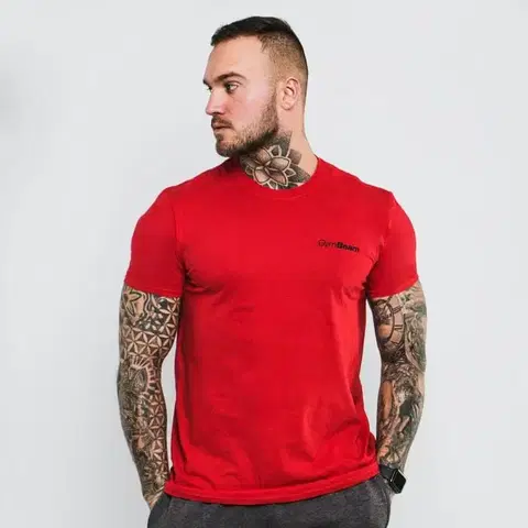 Tričká GymBeam Men‘s T-shirt Basic Cherry Red  L