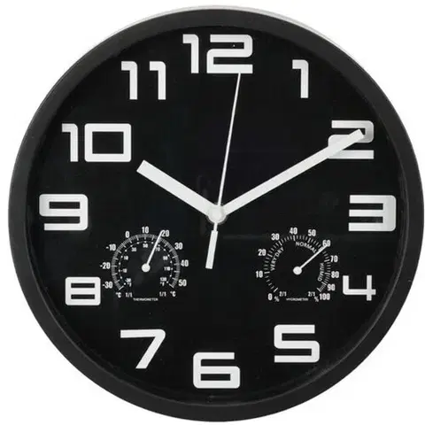 Hodiny Nástenné hodiny Bristol, 24 x 4 cm, čierna