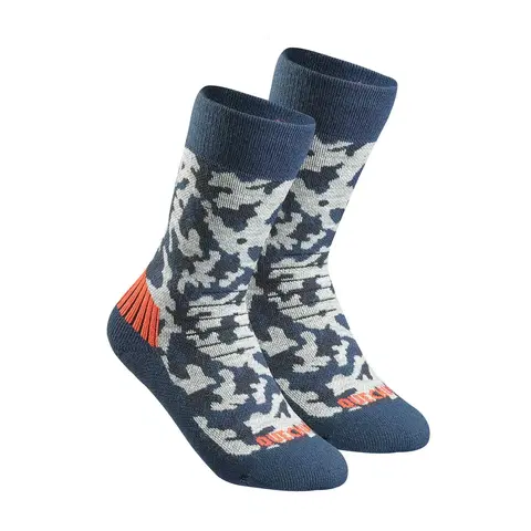 ponožky Detské turistické hrejivé ponožky SH100 vysoké 2 páry