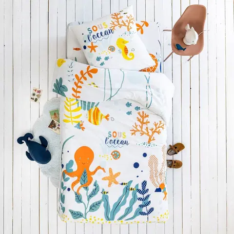 Bavlnené Detská bavlnená posteľná bielizeň Marius s potlačou oceánu