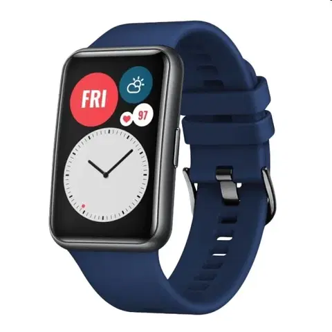 Príslušenstvo k wearables FIXED Silikónový remienok pre Huawei Watch FIT, modrý FIXSSTB-1054-BL