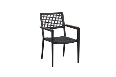 Záhradné stoličky Higold Záhradná jedálenská stolička HIGOLD Champion čierna