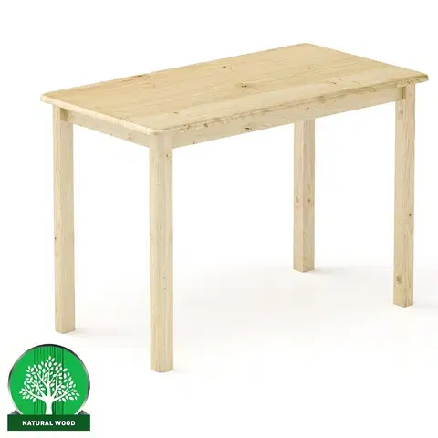 Borovicové stoly Stôl borovica ST104-110x75x60 surová