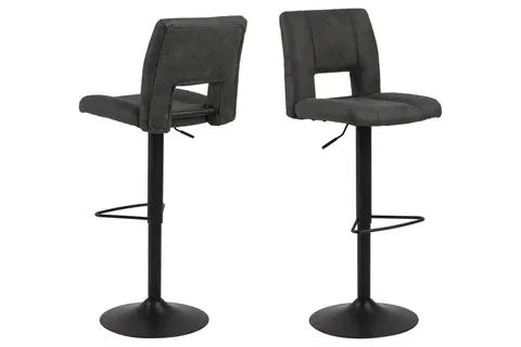 Barové stoličky Dkton Dizajnová barová stolička Nerine, antracitová