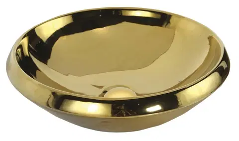 Kúpeľňa SAPHO - MINIMAL umývadlo guľaté 45cm, na dosku, zlata (MN045.00010) MN045-AK00