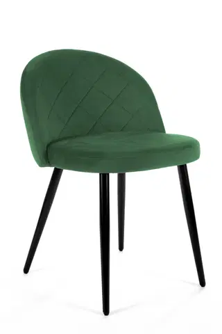 Jedálenské stoličky Glamour kreslo LILLY, zelené
