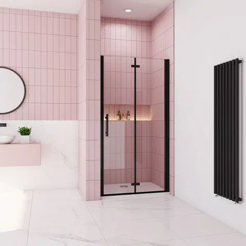 Sprchovacie kúty H K - Sprchové dvere MELODY BLACK B8 120 zalamovacie 119-121 x 195 cm SE- MELODYBLACKB8120SET