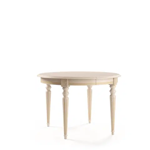 Jedálenské stoly TARANKO Verona T-O rustikálny rozkladací jedálenský stôl biela