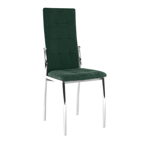 Jedálenské stoličky KONDELA Adora New jedálenská stolička smaragdová (Velvet) / chróm