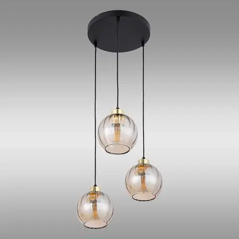 Moderné lampy do obývačky Luster Devi amber 4637 PL3