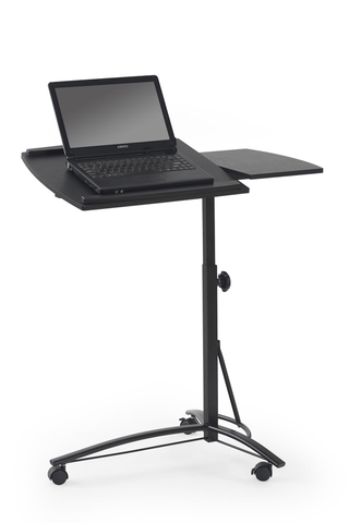 PC stoly HALMAR B-14 stolík na notebook na kolieskach čierna