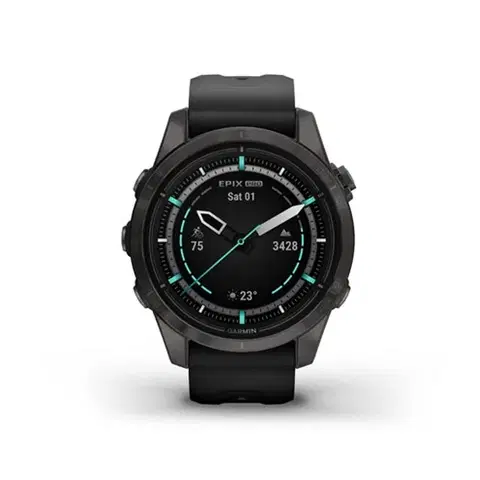 Inteligentné hodinky Garmin epix Pro (g2) Sapphire, 42mm, Carbon Grey DLC Titanium, Black band 010-02802-15