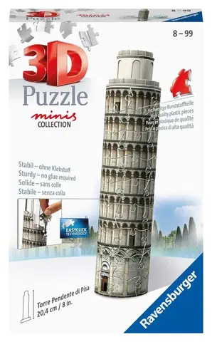 Hračky puzzle RAVENSBURGER - Mini Budova - Šikmá Veža V Pise 54 Dielikov