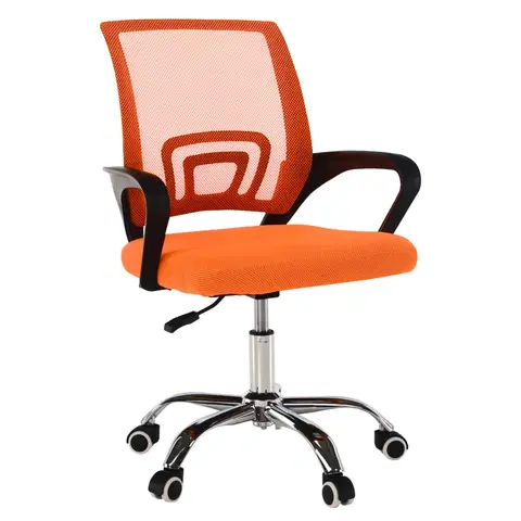 Kancelárske kreslá Kancelárska stolička, oranžová/čierna, DEX 2 NEW