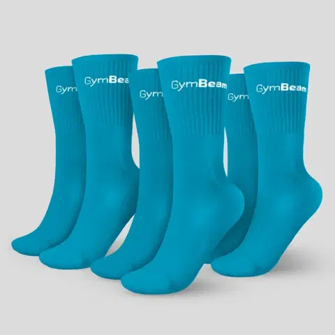 Spodné prádlo a plavky GymBeam Ponožky 3/4 Socks 3Pack Aquamarine  XL/XXLXL/XXL