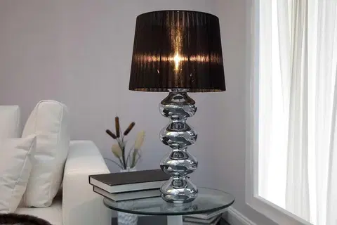 Stolné lampy LuxD 17147 Stolná lampa Milly čierna