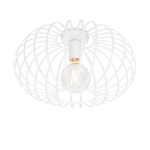 Stropne svietidla Dizajnové stropné svietidlo biele 39 cm - Johanna