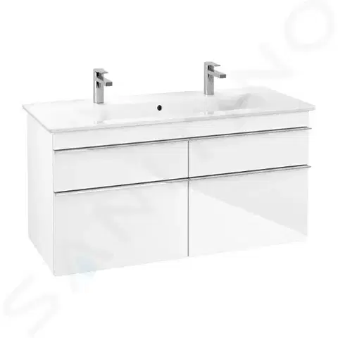 Kúpeľňa VILLEROY & BOCH - Venticello Umývadlová skrinka, 1153x590x502 mm, 4 zásuvky, Glosy White A92901DH