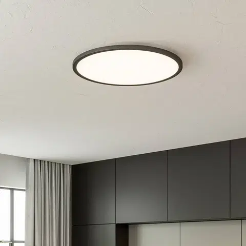 Stropné svietidlá Brilliant Stropné LED Tuco CCT stmievateľné čierna Ø 50 cm