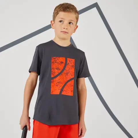 bedminton Detské tenisové tričko TTS100 Club tmavomodré