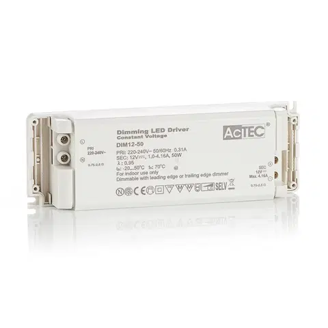 Napájacie zdroje s konštantným napätím AcTEC AcTEC DIM LED budič CV 12V, 50W, stmievateľný