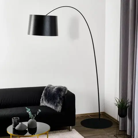 Stojacie lampy do obývačky Foscarini Foscarini Twiggy oblúkové svetlo stmievač, čierna