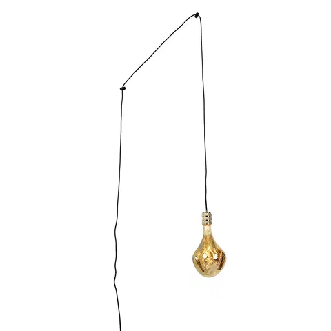 Zavesne lampy Moderné závesné svietidlo zlaté so zástrčkou vrátane LED svietidla stmievateľného - Cavalux