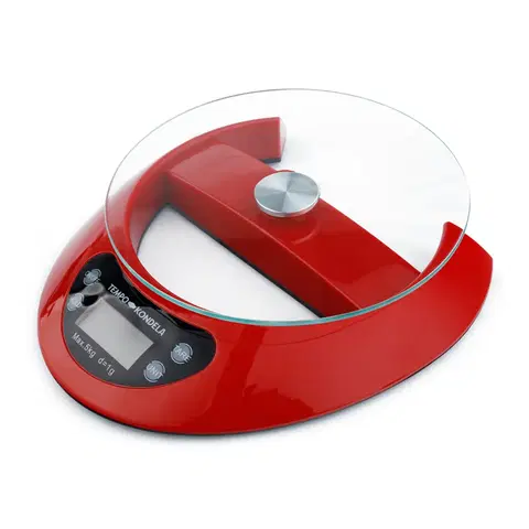 Kuchynské váhy TEMPO-KONDELA GELSA, digitálna kuchynská váha, červená