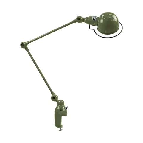 Stolové lampy s klipom Jieldé Jieldé Signal SI332 stolná lampa s upínaním oliva