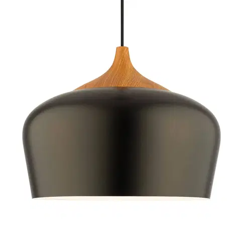Závesné svietidlá Aluminor Kovová závesná lampa Voltige v čiernej