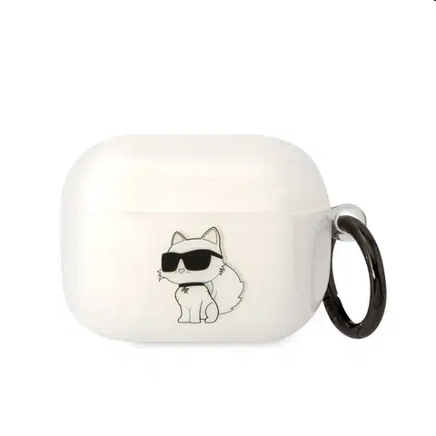 Slúchadlá Karl Lagerfeld 3D Logo NFT Choupette TPU obal pre Apple AirPods Pro, biely 57983112346