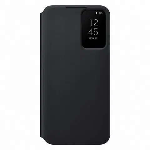 Puzdrá na mobilné telefóny Puzdro Clear View Cover pre Samsung Galaxy S22 Plus, black EF-ZS906CBEGEE
