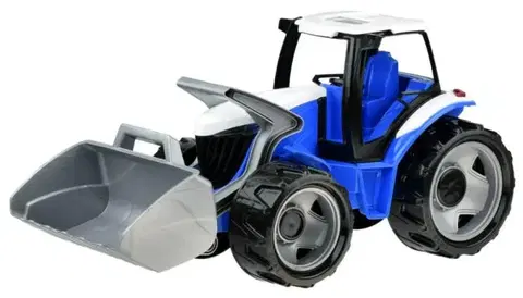 Hračky - dopravné stroje a traktory LENA - Traktor s lyžicou modro šedý