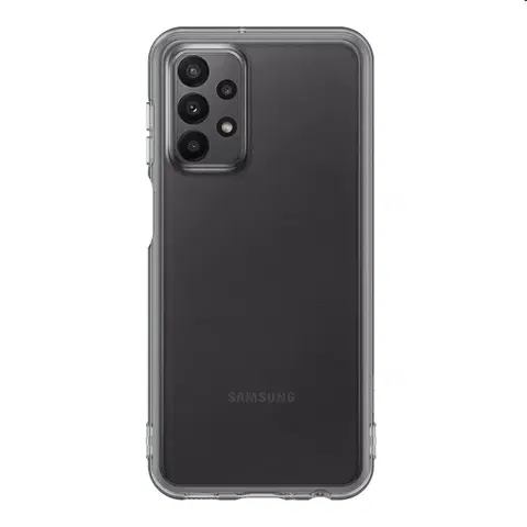 Puzdrá na mobilné telefóny Zadný kryt Soft Clear Cover pre Samsung Galaxy A23, čierna EF-QA235TBEGWW
