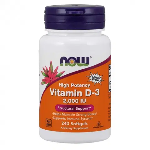 Vitamín D Now Foods Vitamín D3 2000 IU 240 kaps