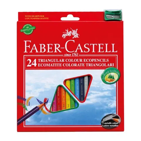 Hračky FABER CASTELL - Pastelky set 24 farieb so strúhadlom